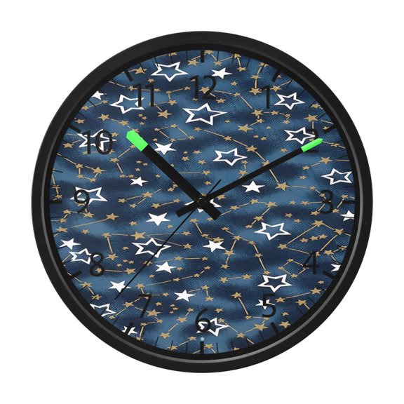 BZSMCE Voice Activated LED Night 12in Clock 12in Clock with Constellation Night Sky Pattern