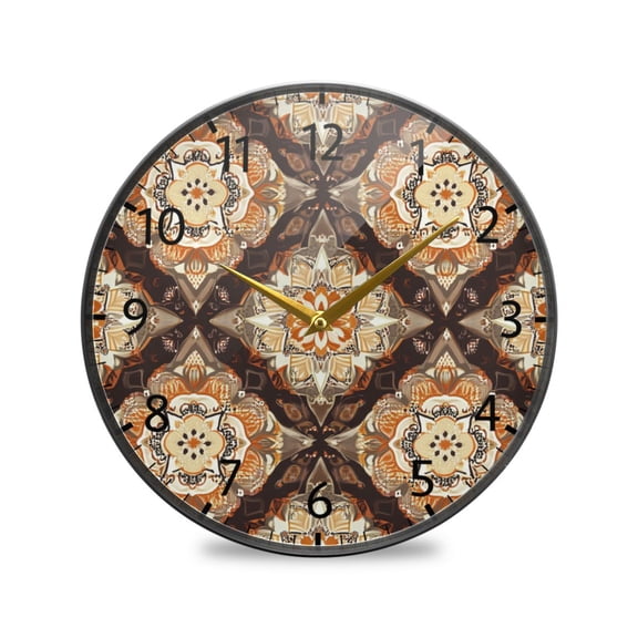 BZSMCE Wall Clock Acrylic Size：9.5*9.5in/11.9*11.9in Autumn Artistry Design Pattern Clock