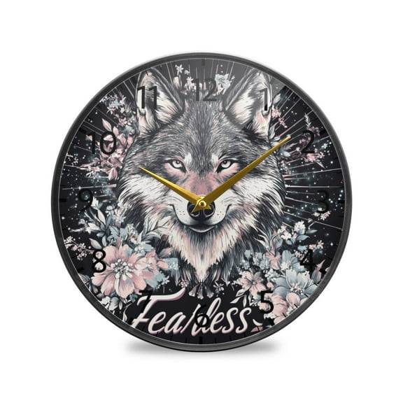 BZSMCE Wall Clock Acrylic Size：9.5*9.5in/11.9*11.9in Bold Guardian Design Pattern Clock