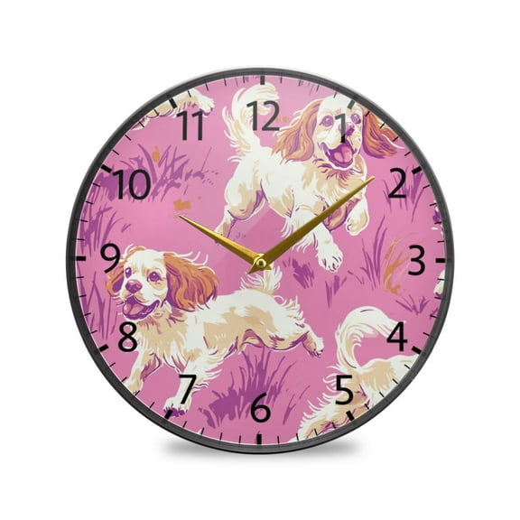 BZSMCE Wall Clock Acrylic Size:9.5*9.5in/11.9*11.9in Bubbly Spring Design Pattern Clock