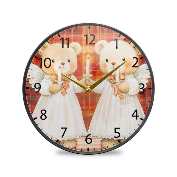 BZSMCE Wall Clock Acrylic Size：9.5*9.5in/11.9*11.9in Candlelight Blessing Design Pattern Clock