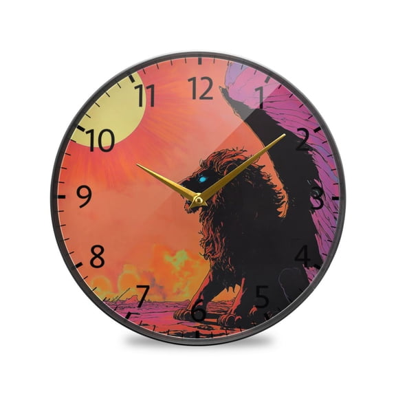 BZSMCE Wall Clock Acrylic Size:9.5*9.5in/11.9*11.9in Celestial Guardian Design Pattern Clock
