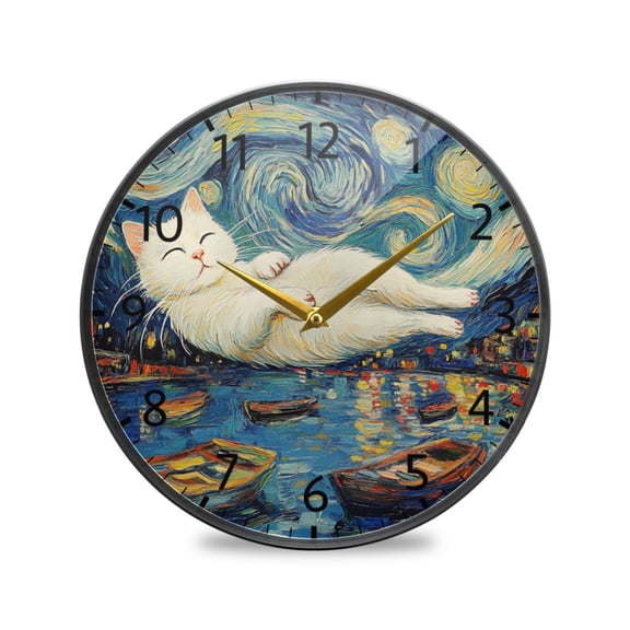 BZSMCE Wall Clock Acrylic Size：9.5*9.5in/11.9*11.9in Cosmic Bliss Design Pattern Clock