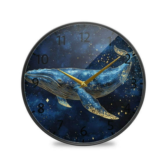 BZSMCE Wall Clock Acrylic Size：9.5*9.5in/11.9*11.9in Cosmic Blue Design Pattern Clock