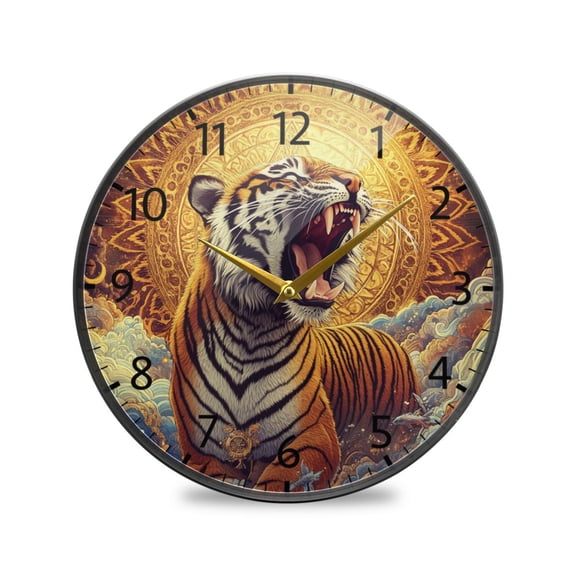 BZSMCE Wall Clock Acrylic Size:9.5*9.5in/11.9*11.9in Cosmic Fury Design Pattern Clock