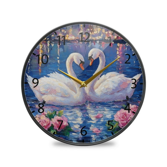 BZSMCE Wall Clock Acrylic Size：9.5*9.5in/11.9*11.9in Eternals Love's Reflection Design Pattern Clock