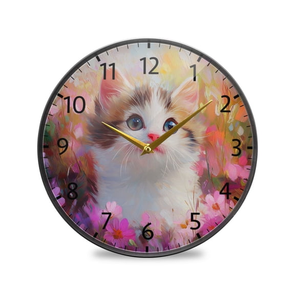 BZSMCE Wall Clock Acrylic Size:9.5*9.5in/11.9*11.9in Floral Dreamer Design Pattern Clock
