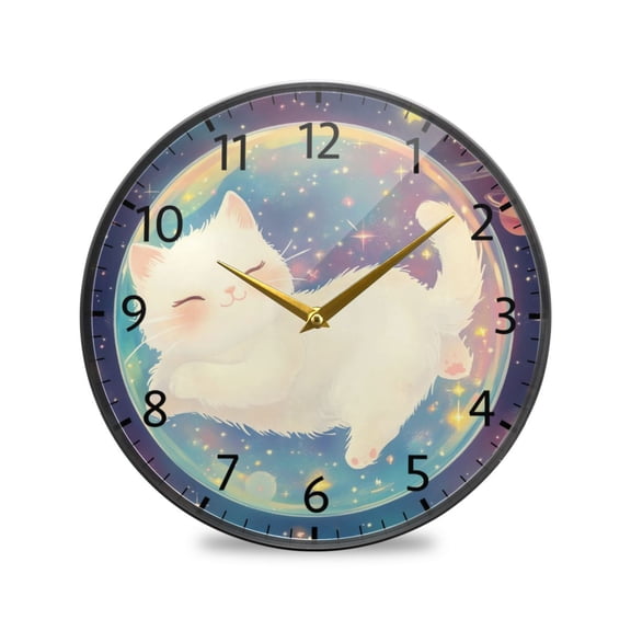 BZSMCE Wall Clock Acrylic Size:9.5*9.5in/11.9*11.9in Galactic Slumber Design Pattern Clock