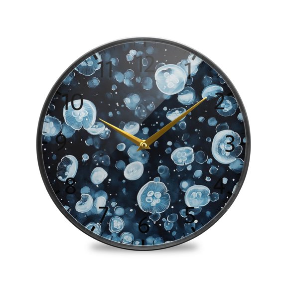 BZSMCE Wall Clock Acrylic Size:9.5*9.5in/11.9*11.9in Glistening Bunch Design Pattern Clock