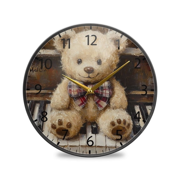 BZSMCE Wall Clock Acrylic Size：9.5*9.5in/11.9*11.9in Harmony in Furry Form Design Pattern Clock