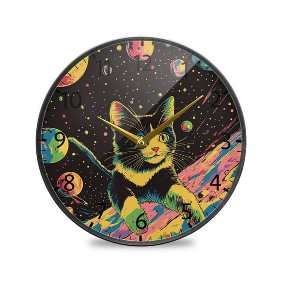 BZSMCE Wall Clock Acrylic Size:9.5*9.5in/11.9*11.9in Interstellar Prowler Design Pattern Clock