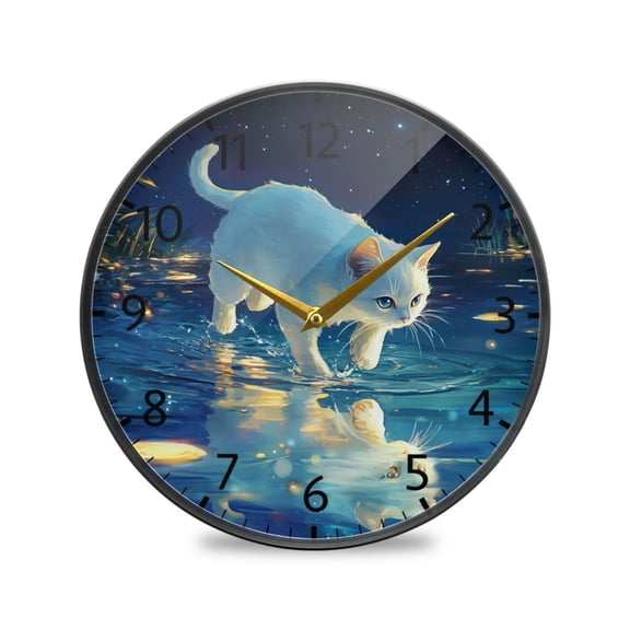 BZSMCE Wall Clock Acrylic Size：9.5*9.5in/11.9*11.9in Lunar Prowl Design Pattern Clock