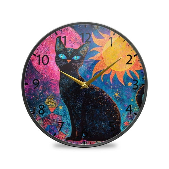 BZSMCE Wall Clock Acrylic Size：9.5*9.5in/11.9*11.9in Lunar Whiskers at Dawn Design Pattern Clock