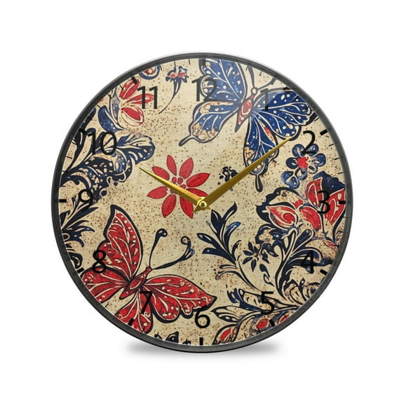 BZSMCE Wall Clock Acrylic Size:9.5*9.5in/11.9*11.9in Nature's Palette Design Pattern Clock