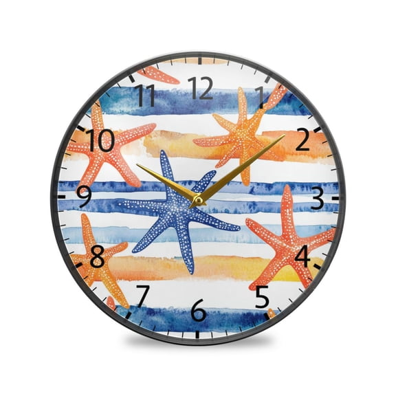 BZSMCE Wall Clock Acrylic Size:9.5*9.5in/11.9*11.9in Ocean's Embrace Design Pattern Clock