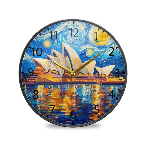 BZSMCE Wall Clock Acrylic Size:9.5*9.5in/11.9*11.9in Starlit Symphony Design Pattern Clock