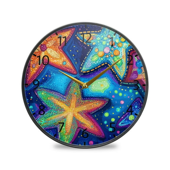 BZSMCE Wall Clock Acrylic Size:9.5*9.5in/11.9*11.9in Stellar Dots Design Pattern Clock