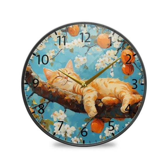 BZSMCE Wall Clock Acrylic Sizeļ¼9.5*9.5in/11.9*11.9in Sweet Dreams in Citrus Design Pattern Clock