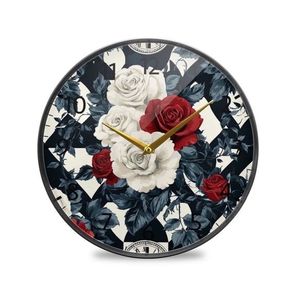 BZSMCE Wall Clock Acrylic Size:9.5*9.5in/11.9*11.9in Timeless Elegance Design Pattern Clock