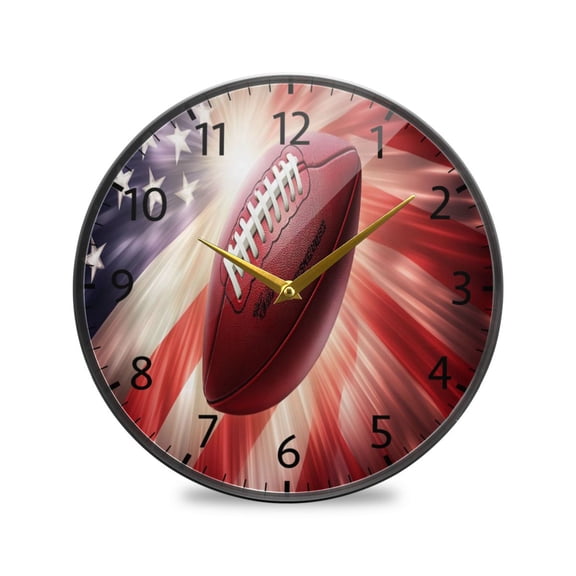 BZSMCE Wall Clock Acrylic Size：9.5*9.5in/11.9*11.9in Touchdown Triumph Design Pattern Clock
