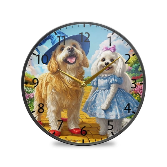 BZSMCE Wall Clock Acrylic Size：9.5*9.5in/11.9*11.9in Whimsical Friends Design Pattern Clock