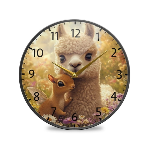 BZSMCE Wall Clock Acrylic Size：9.5*9.5in/11.9*11.9in Whimsical Friends Design Pattern Clock