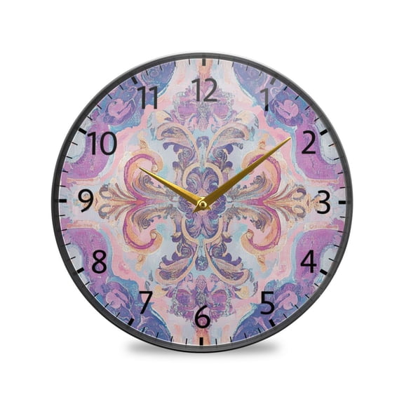 BZSMCE Wall Clock Acrylic Size:9.5*9.5in/11.9*11.9in Whimsical Harmony Design Pattern Clock