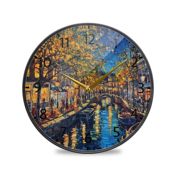BZSMCE Wall Clock Acrylic Size：9.5*9.5in/11.9*11.9in Whimsical Lion Garden Design Pattern Clock