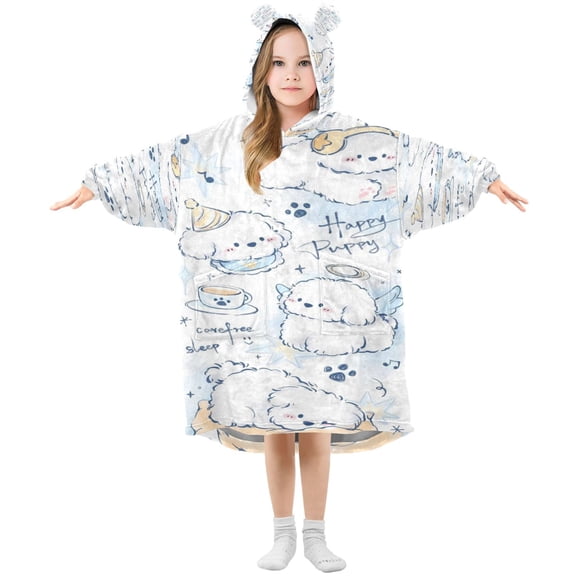BZSMCE Wearable Blanket Hoodie Fashion Angel Pup Cloud Fantasy Home Wear