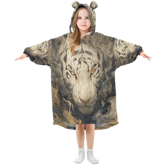 BZSMCE Wearable Blanket Hoodie Fashion Aura Of The Tiger Home Wear