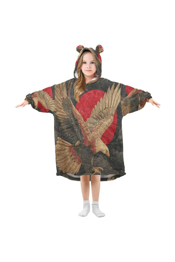 Wearable Blanket Hoodie Fashion Dawn’s Ember Home Wear