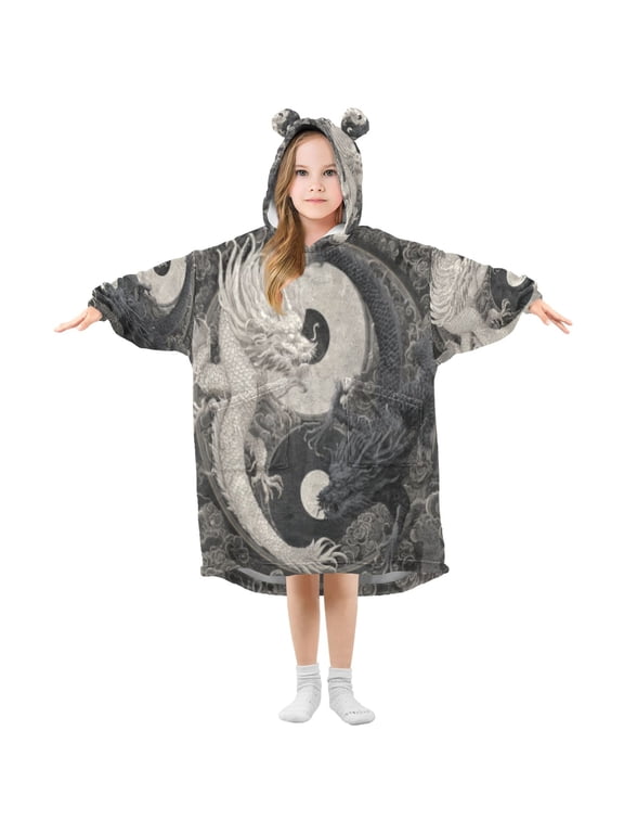 Wearable Blanket Hoodie Fashion Dragon Tempest Home Wear
