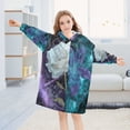 thumbnail image 1 of BZSMCE Wearable Blanket Hoodie Fashion Galaxy Flowers Home Wear, 1 of 7