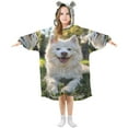 thumbnail image 1 of BZSMCE Wearable Blanket Hoodie Fashion Glow Ferns Home Wear, 1 of 7