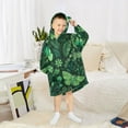 thumbnail image 1 of BZSMCE Wearable Blanket Hoodie Fashion Lush Green Butterfly Haven Home Wear, 1 of 7
