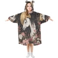 thumbnail image 1 of BZSMCE Wearable Blanket Hoodie Fashion Moonlit Mare Home Wear, 1 of 7
