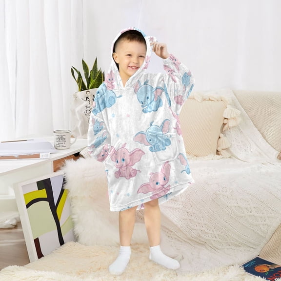 BZSMCE Wearable Blanket Hoodie Fashion Pastel Dumbo Parade Home Wear