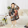 thumbnail image 1 of BZSMCE Wearable Blanket Hoodie Fashion Patchwork Blossoms Home Wear, 1 of 7