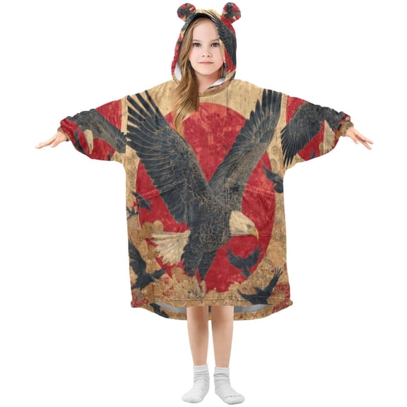 BZSMCE Wearable Blanket Hoodie Fashion Soaring Shadows Home Wear