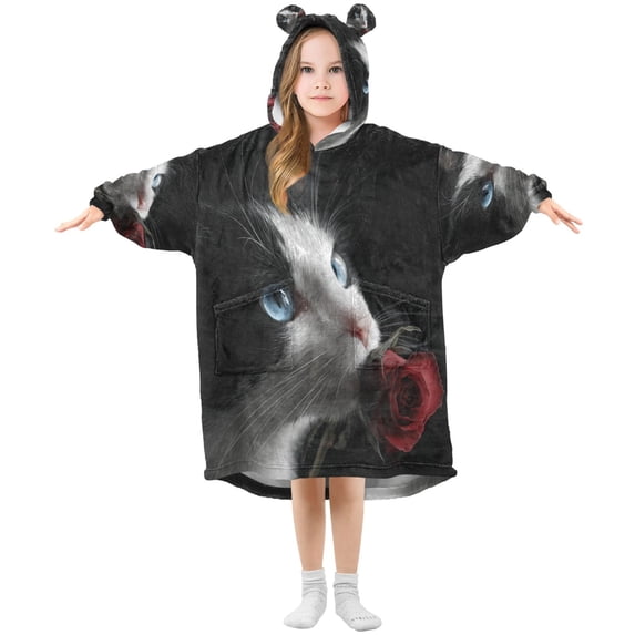BZSMCE Wearable Blanket Hoodie Fashion Starry Constellation Dance Home Wear