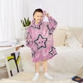 thumbnail image 1 of BZSMCE Wearable Blanket Hoodie Fashion Starry Pink Pals Home Wear, 1 of 7