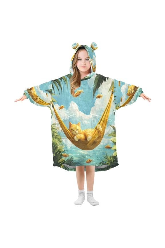 Wearable Blanket Hoodie Fashion Sunny Slumber Home Wear