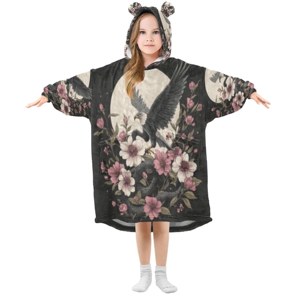BZSMCE Wearable Blanket Hoodie Fashion Wings and Wishes Home Wear