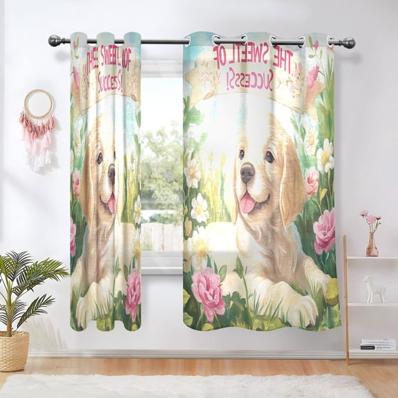 BZSMCE Window Curtain Panels Fashion The Sweet Essence Of Achievement Printed 63x42in/63x52in