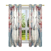 BZSMCE Window Curtain Panels Fashion Whimsical Gallop Printed 63x42in/63x52in