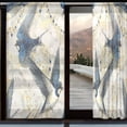 thumbnail image 1 of BZSMCE Window Curtain Panels Set Of 2 In Azure Swallows Printed, 1 of 4