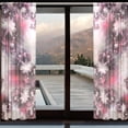 thumbnail image 1 of BZSMCE Window Curtain Panels Set Of 2 In Midnight Blooms Printed, 1 of 4