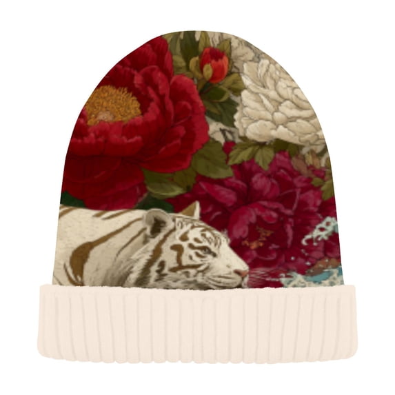 BZSMCE Winter Beanie Hats Casual Warm Cozy CapFlower Splash Pattern