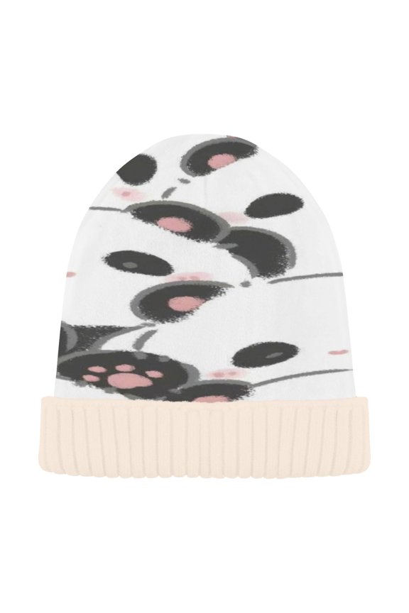 Winter Beanie Hats Casual Warm Cozy CapPanda Group Carnival Pattern