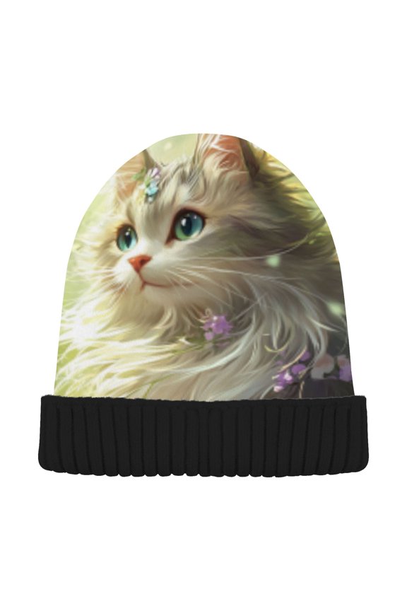 Winter Beanie Hats Warm Cozy Cap Blossom Dreams Pattern